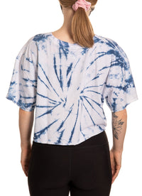 Load image into Gallery viewer, Florida Panthers Spiral Tie Dye Crop Top
