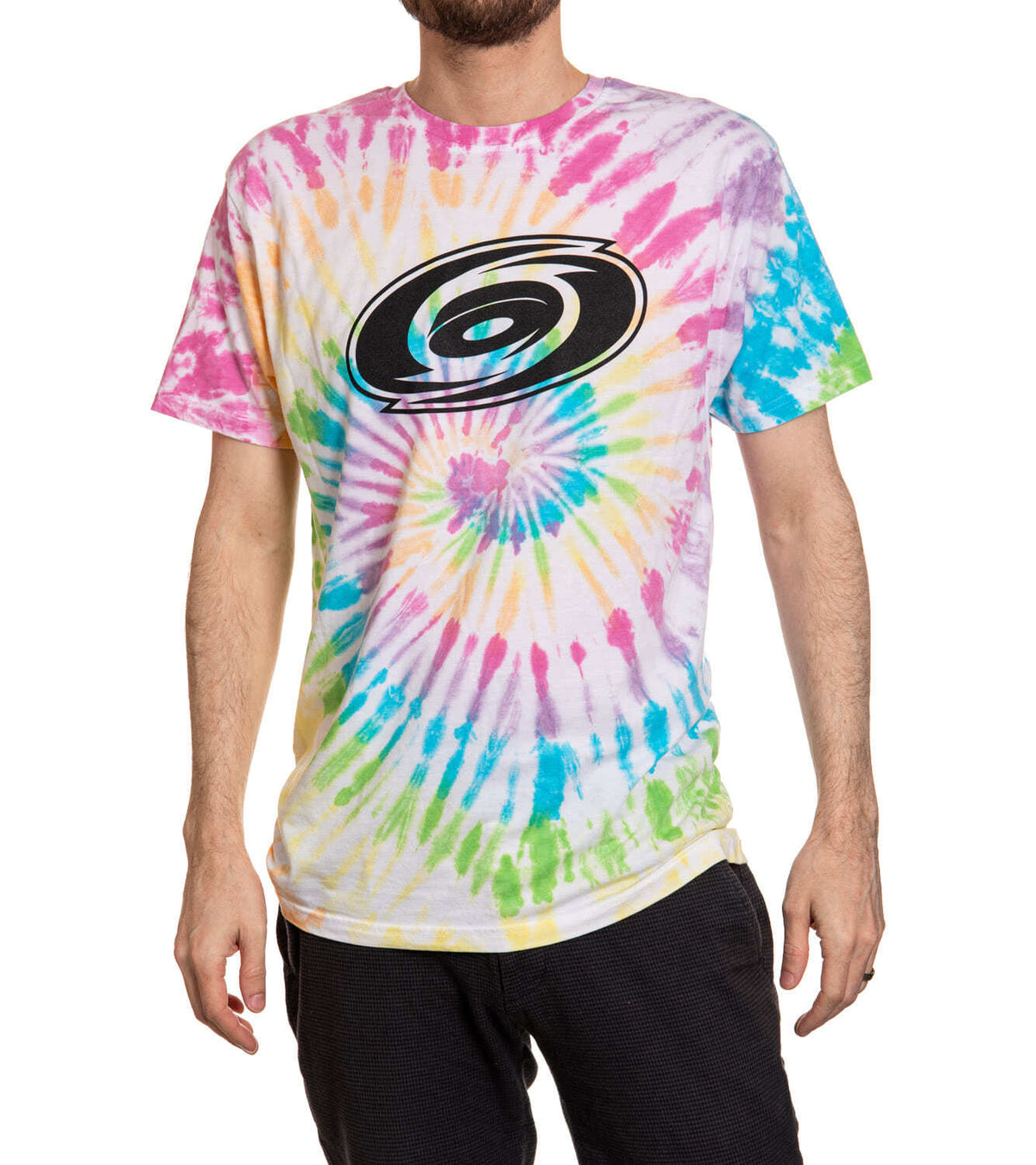 Carolina Hurricanes Pastel Rainbow Tie Dye T-Shirt