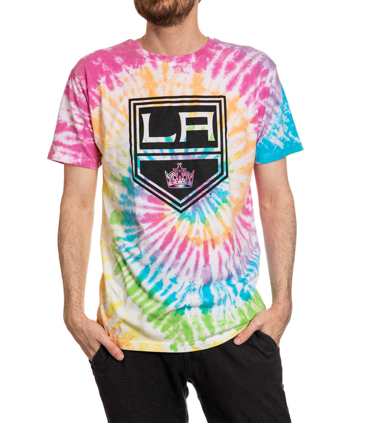 Los Angeles Kings Pastel Rainbow Tie Dye T-Shirt