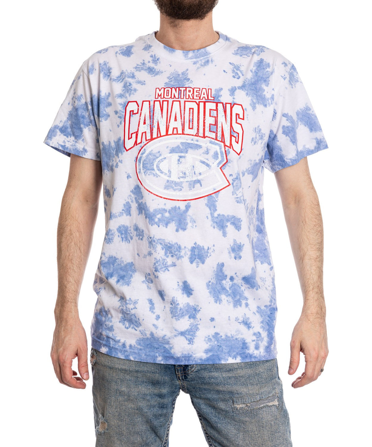 Montreal Canadiens Blue Cloud Tie Dye T-Shirt