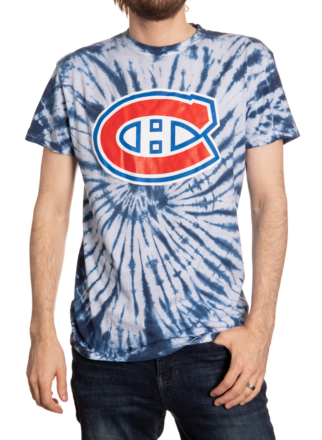 Montreal Canadiens Spiral Tie Dye T-Shirt
