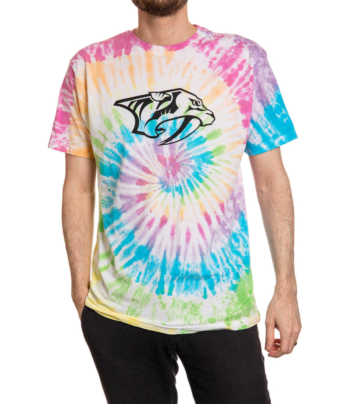 Nashville Predators Pastel Rainbow Tie Dye T-Shirt