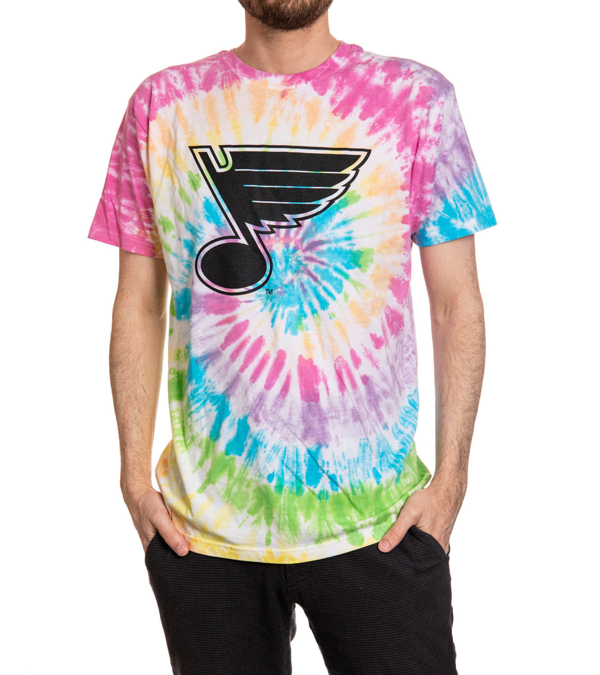 St. Louis Blues Pastel Rainbow Tie Dye T-Shirt