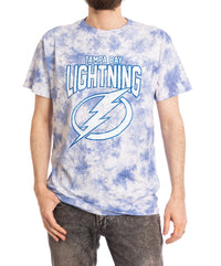 Load image into Gallery viewer, Tampa Bay Lightning Blue Cloud Tie Dye T-Shirt
