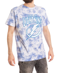 Load image into Gallery viewer, Tampa Bay Lightning Blue Cloud Tie Dye T-Shirt
