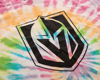 Load image into Gallery viewer, Vegas Golden Knights Pastel Rainbow Tie Dye T-Shirt
