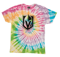 Load image into Gallery viewer, Vegas Golden Knights Pastel Rainbow Tie Dye T-Shirt

