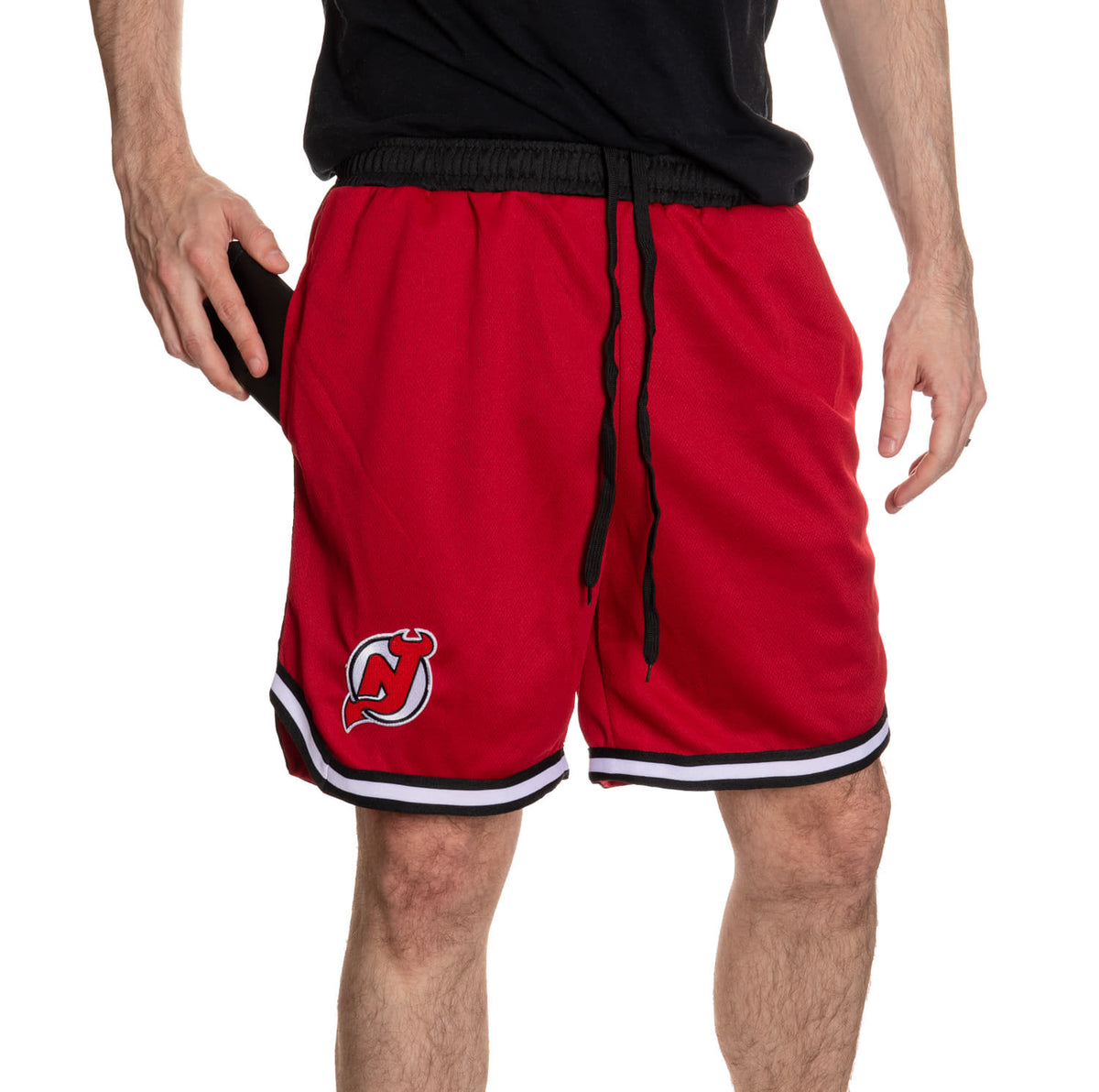 New Jersey Devils Men's 2 Tone Air Mesh Shorts Lined with Pockets