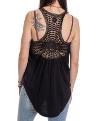 Load image into Gallery viewer, Boston Bruins Ladies &quot;Distressed&quot; Lace Flowy Tank Top
