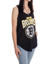 Load image into Gallery viewer, Boston Bruins Ladies &quot;Distressed&quot; Lace Flowy Tank Top
