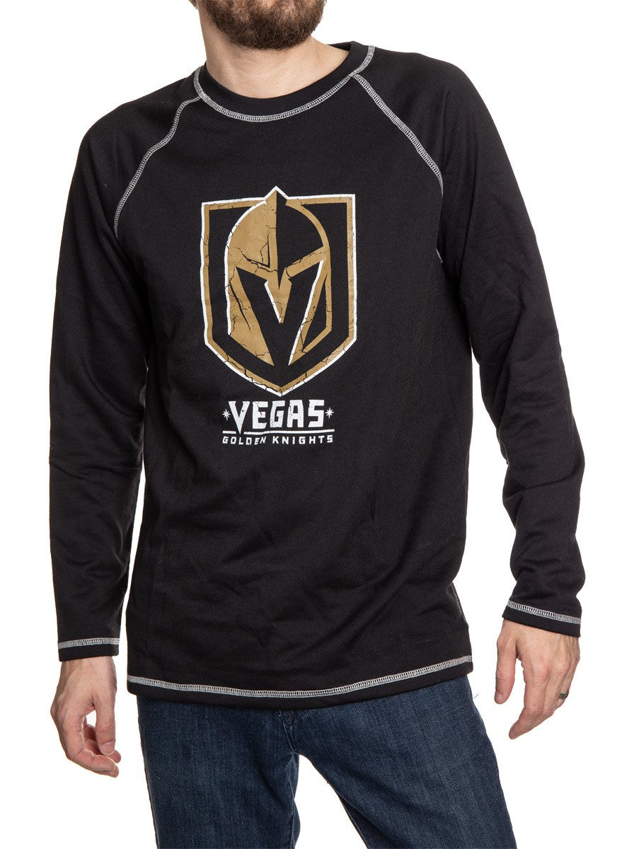 Vegas Golden Knights Distressed Logo Short Sleeve Shirt