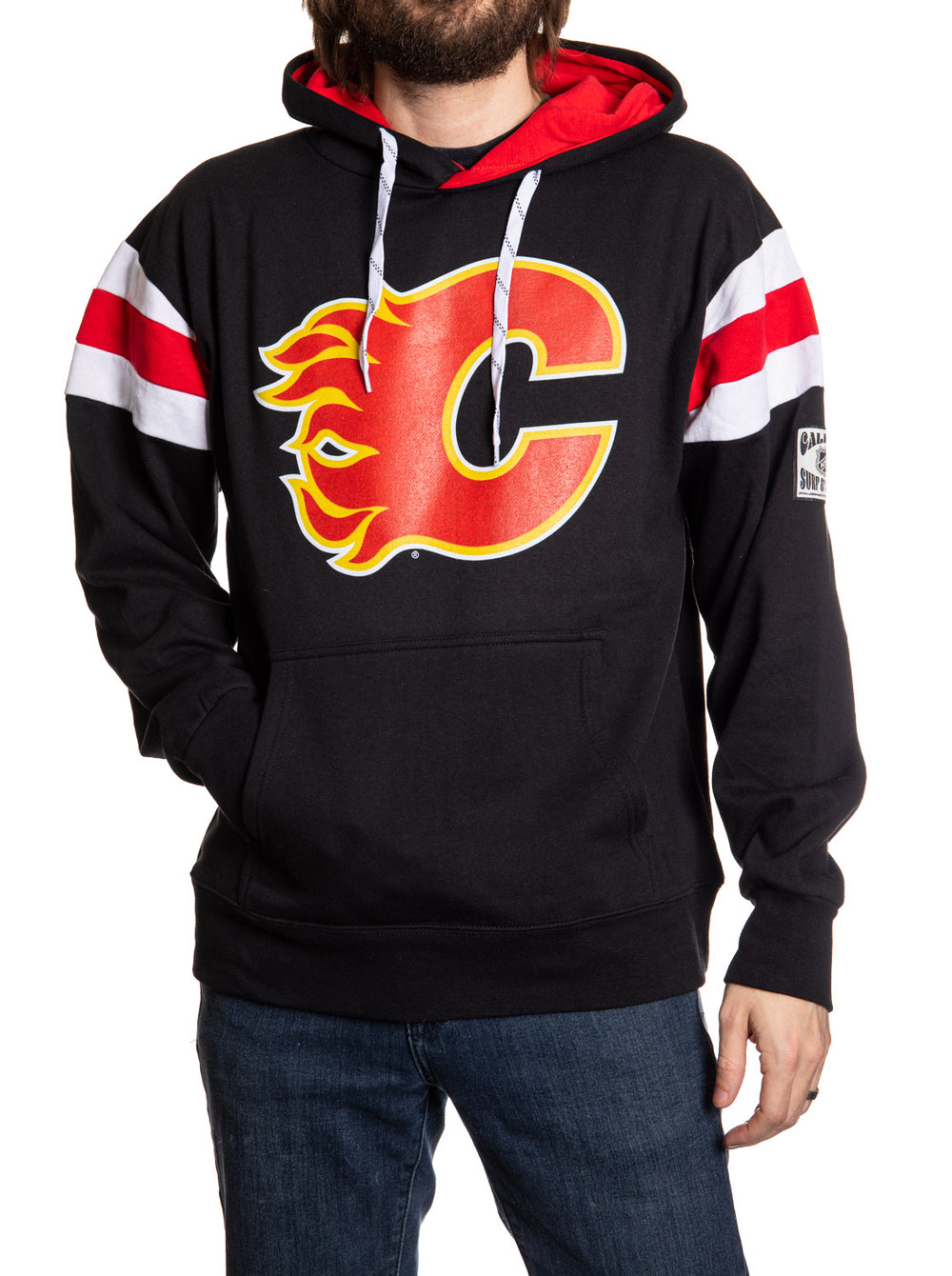 Calhoun NHL Surf & Skate Calgary Flames Palm Print Sweatshirt