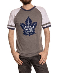 Load image into Gallery viewer, Toronto Maple Leafs Vintage Striped Raglan T-Shirt
