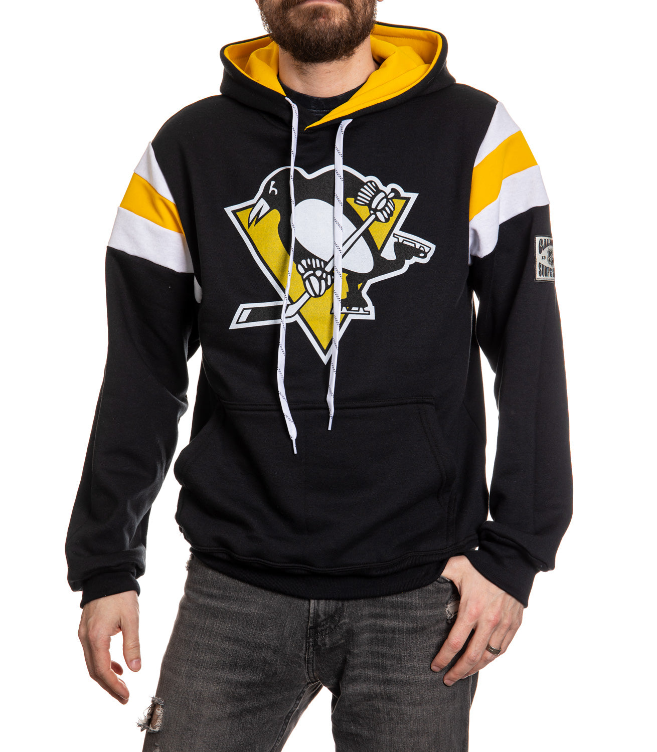 Pittsburgh Penguins Varsity Retro Style Hoodie Calhoun Surf N Skate