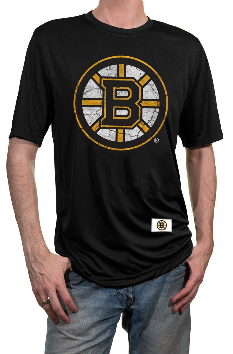 Boston Bruins Short Sleeve Rashguard - Distressed Logo