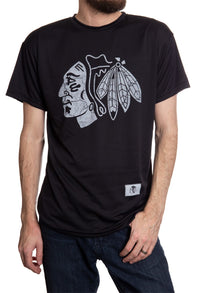 Load image into Gallery viewer, Chicago Blackhawks Short Sleeve Rashguard - Distressed Logo
