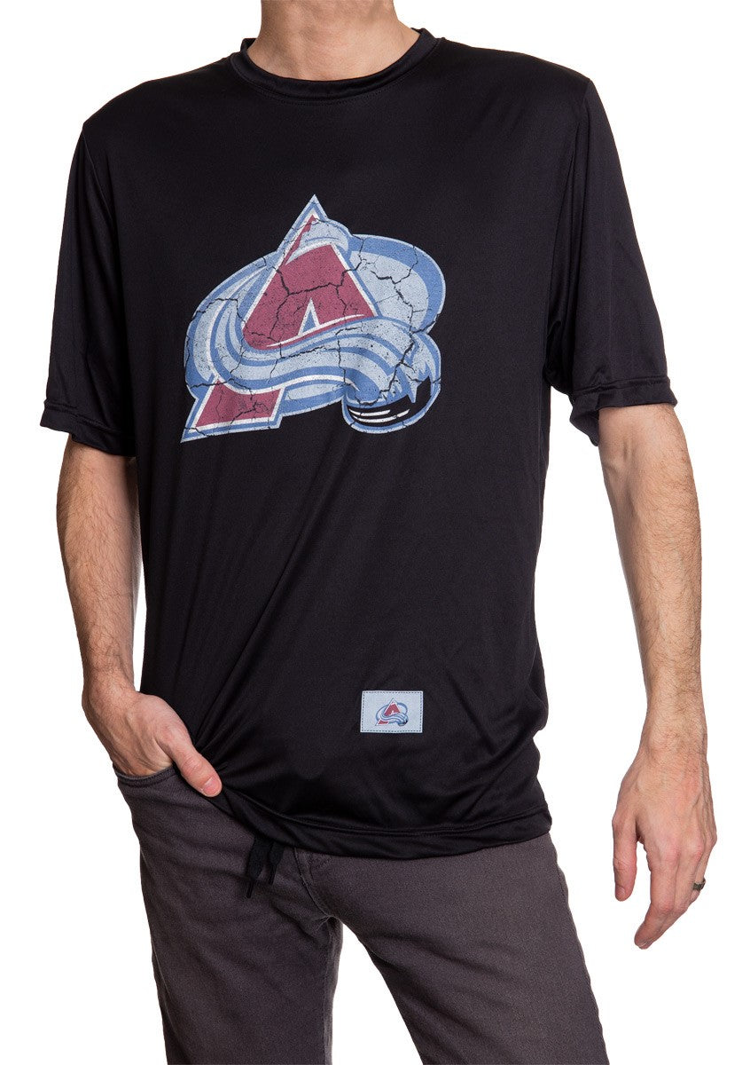 Colorado Avalanche Short Sleeve Rashguard - Distressed Logo