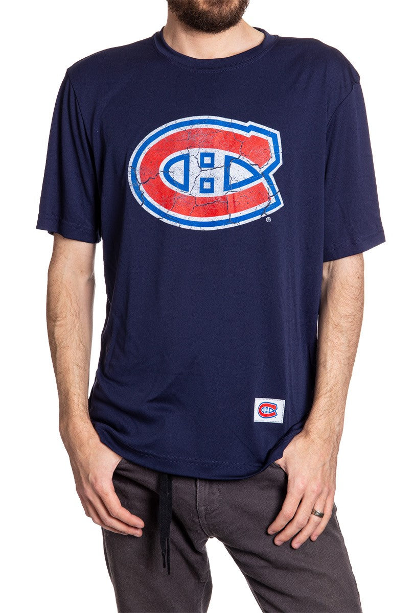 Montreal Canadiens Short Sleeve Rashguard - Distressed Logo
