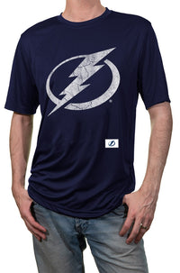Load image into Gallery viewer, Tampa Bay Lightning Short Sleeve Rashguard - Distressed Logo
