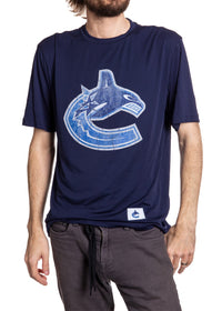 Load image into Gallery viewer, Vancouver Canucks Short Sleeve Rashguard - Distressed Logo

