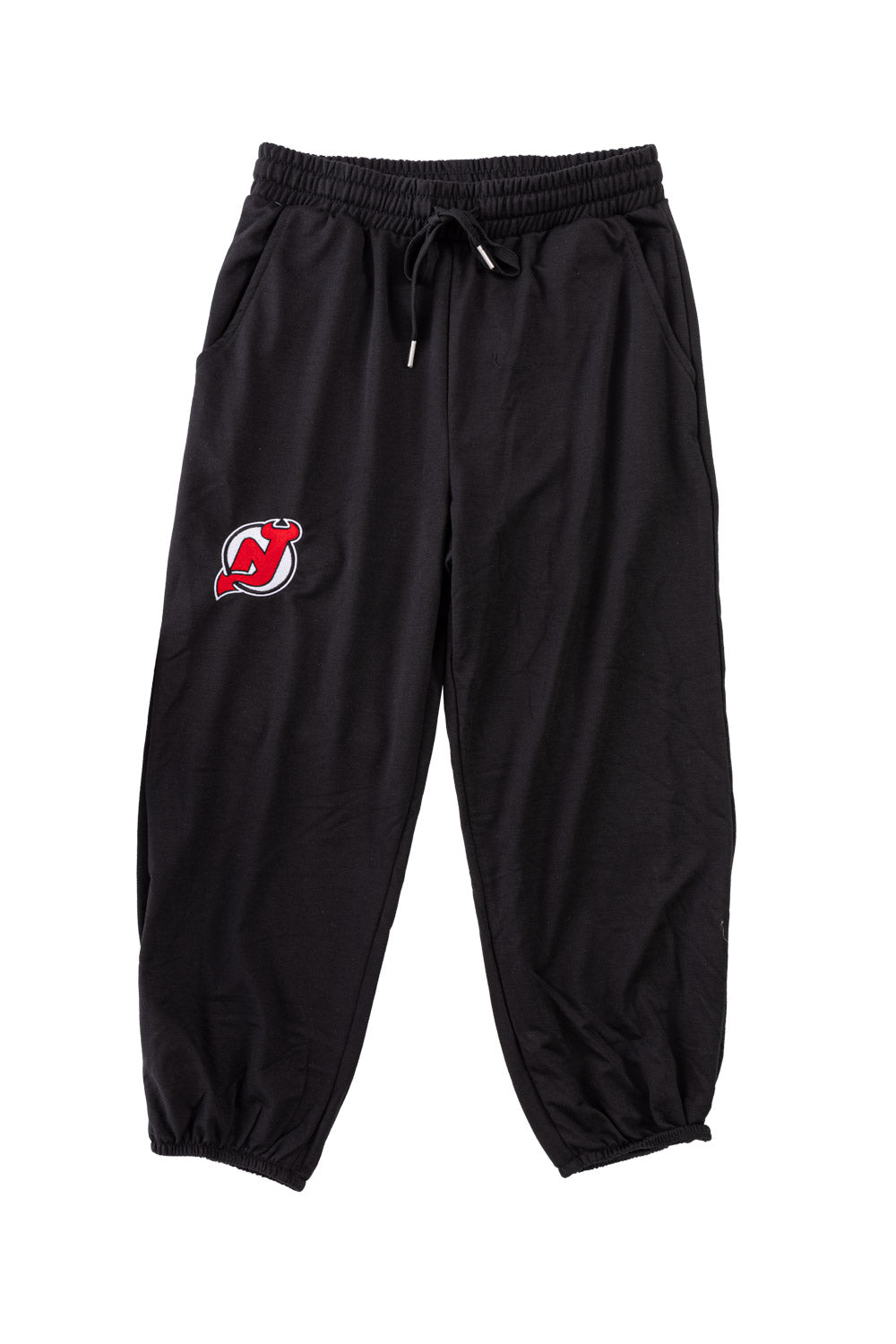 New Jersey Devils Ladies Cropped Jogger Style Track Pants