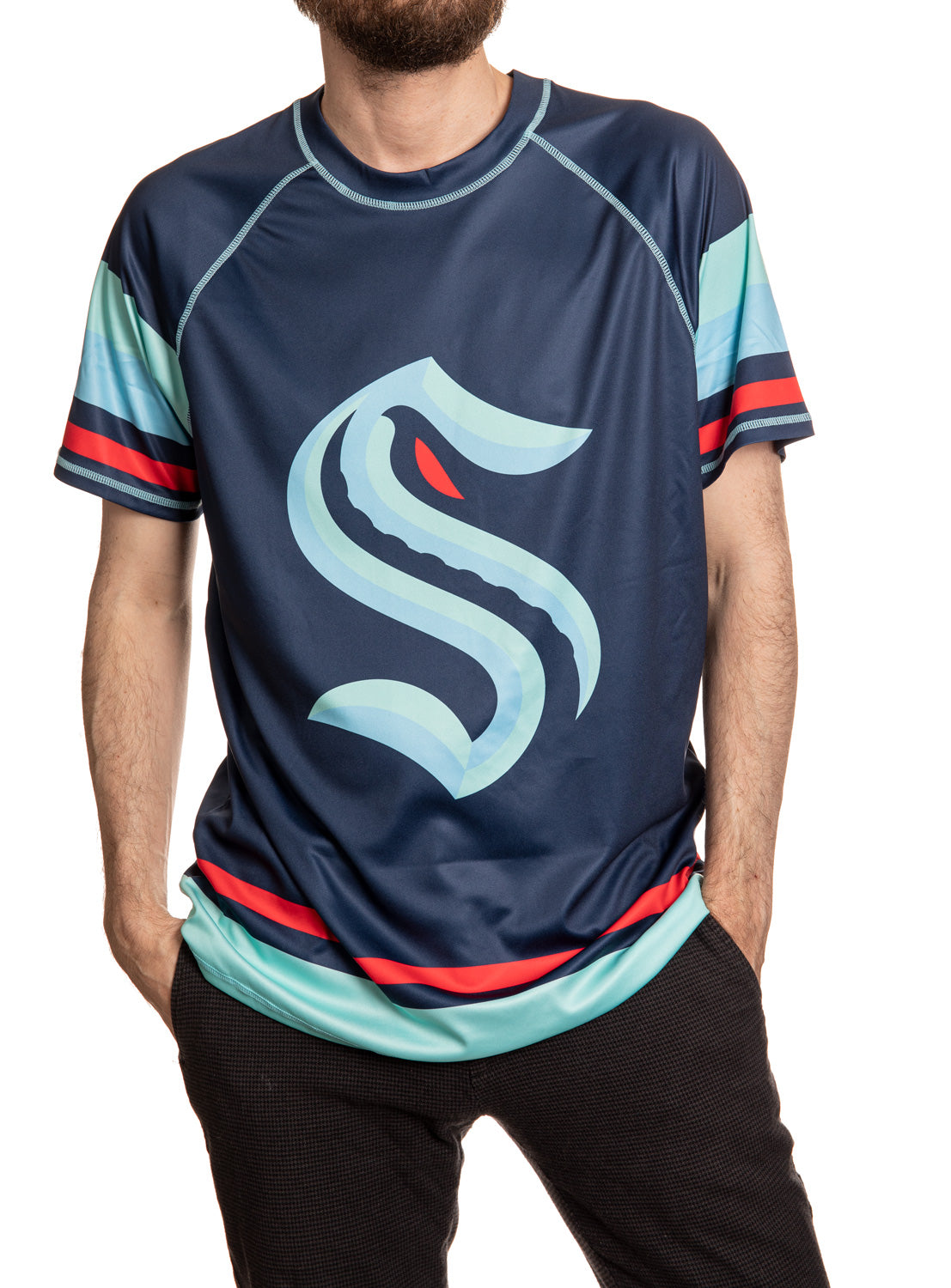 Seattle Kraken Short Sleeve Game Day Rashguard1