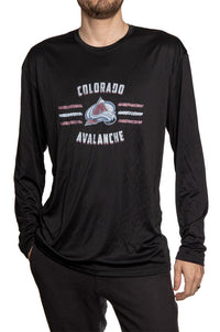 Load image into Gallery viewer, Colorado Avalanche Distressed Lines Long Sleeve Performance Rashguard Wicking Shirt - Pre sale
