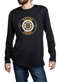 Load image into Gallery viewer, Boston Bruins Performance Long Sleeve Rashguard in Black Front View

