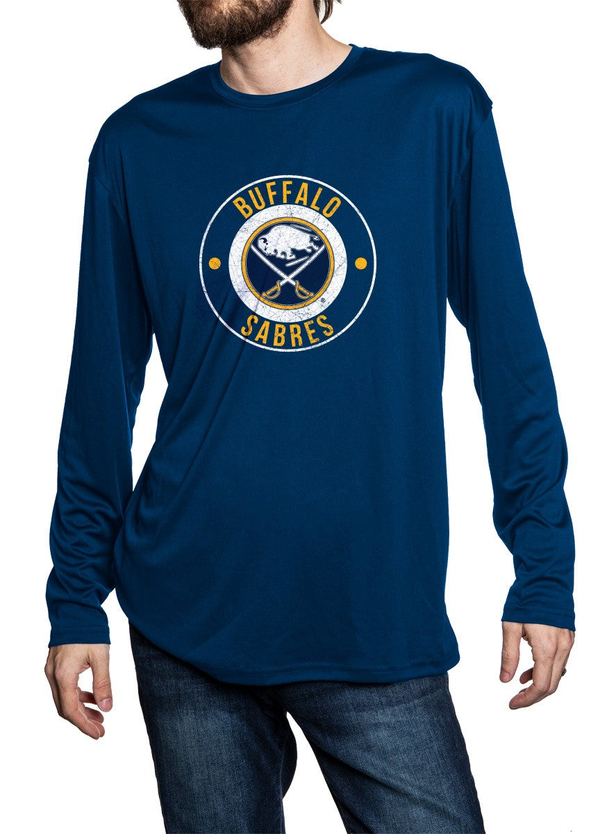 Buffalo Sabres Performance Long Sleeve Rashguard in Blue Front View