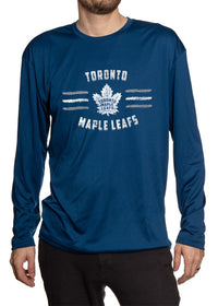 Load image into Gallery viewer, Toronto Maple Leafs Distressed Lines Long Sleeve Performance Rashguard Wicking Shirt - Pre sale
