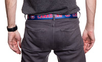Load image into Gallery viewer, Montreal Canadiens Adjustable Woven Belt Back View
