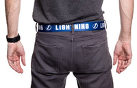 Load image into Gallery viewer, Tampa Bay Lightning Adjustable Woven Belt Back View
