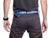 Load image into Gallery viewer, Toronto Maple Leafs Adjustable Woven Belt Back View
