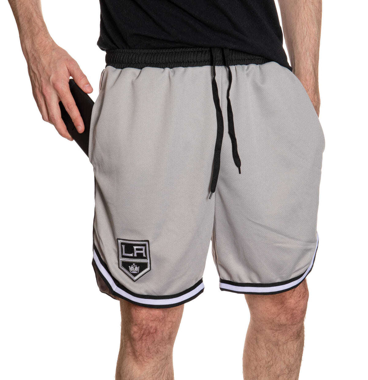 Los Angeles Kings Men's 2 Tone Air Mesh Shorts Lined with Pockets