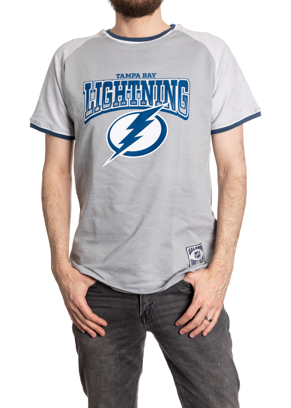 CustomCat Tampa Bay Lightning Lightning Strike Retro NHL Tie-Dye Shirt SpiderBlack / XL