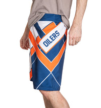 Load image into Gallery viewer, Edmonton Oilers Men&#39;s Officially Licensed NHL Diagonal Lines Boardshorts
