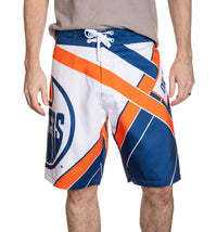 Load image into Gallery viewer, Edmonton Oilers Men&#39;s Officially Licensed NHL Diagonal Lines Boardshorts
