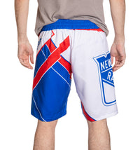 Load image into Gallery viewer, New York Rangers Men&#39;s Officially Licensed NHL Diagonal Lines Boardshorts
