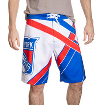 Load image into Gallery viewer, New York Rangers Men&#39;s Officially Licensed NHL Diagonal Lines Boardshorts
