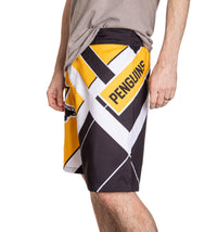 Load image into Gallery viewer, Pittsburgh Penguins Men&#39;s Officially Licensed NHL Diagonal Lines Boardshorts
