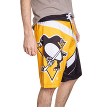 Load image into Gallery viewer, Pittsburgh Penguins Men&#39;s Officially Licensed NHL Diagonal Lines Boardshorts
