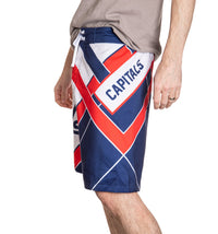 Load image into Gallery viewer, Washington Capitals Men&#39;s Officially Licensed NHL Diagonal Lines Boardshorts
