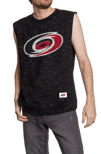 Load image into Gallery viewer, Carolina Hurricanes Logo Sleeveless Shirt for Men – Crew Neck Space Dyed

