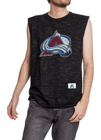 Load image into Gallery viewer, Colorado Avalanche Logo Sleeveless Shirt for Men – Crew Neck Space Dyed
