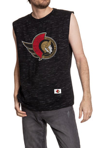 Load image into Gallery viewer, Ottawa Senators Logo Sleeveless Shirt for Men – Crew Neck Space Dyed

