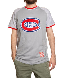 Load image into Gallery viewer, Montreal Canadiens Reverse French Terry Striped Men&#39;s T-Shirt
