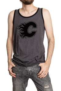 Load image into Gallery viewer, Calgary Flames Large Logo Tank - Blackout Collection
