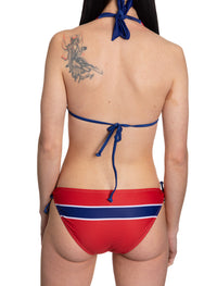 Load image into Gallery viewer, Montreal Canadiens Striped Halter Top Bikini
