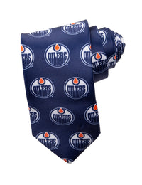 Load image into Gallery viewer, Edmonton Oilers Classic Logo Necktie in Blue
