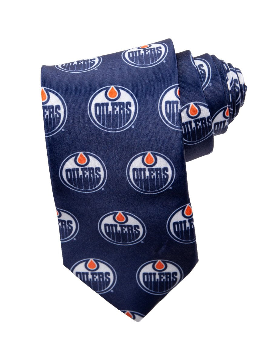 Edmonton Oilers Classic Logo Necktie in Blue